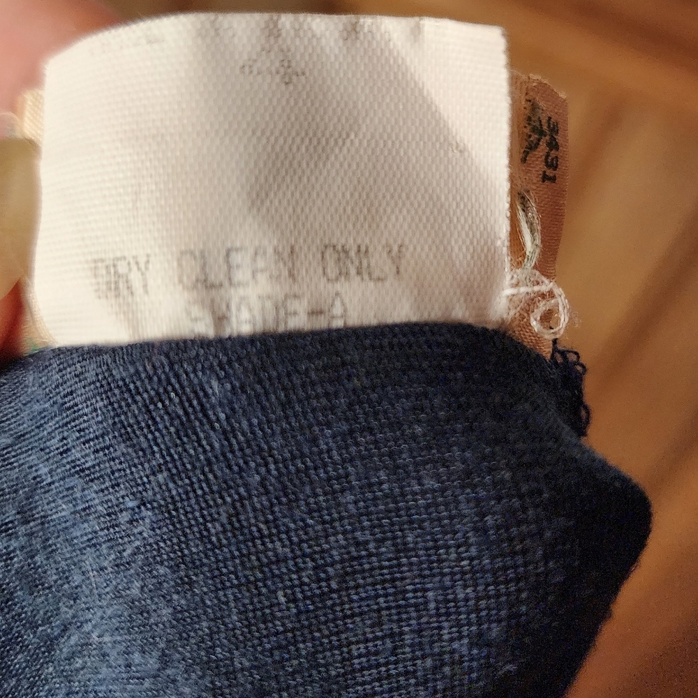 Gorgeous Bonnie Strauss 90s Sapphire Blue Velvet Dress - Picture 7 of 7